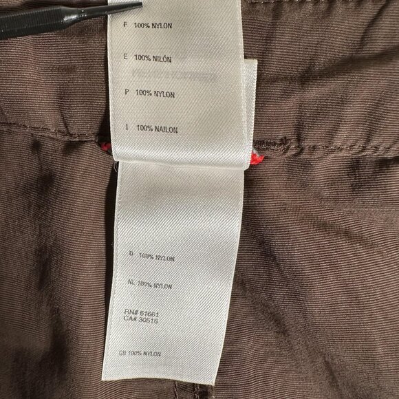 The North Face Cargo Shorts Men Size L Brown Belted Snap Closure Slash Pockets - Picture 10 of 12